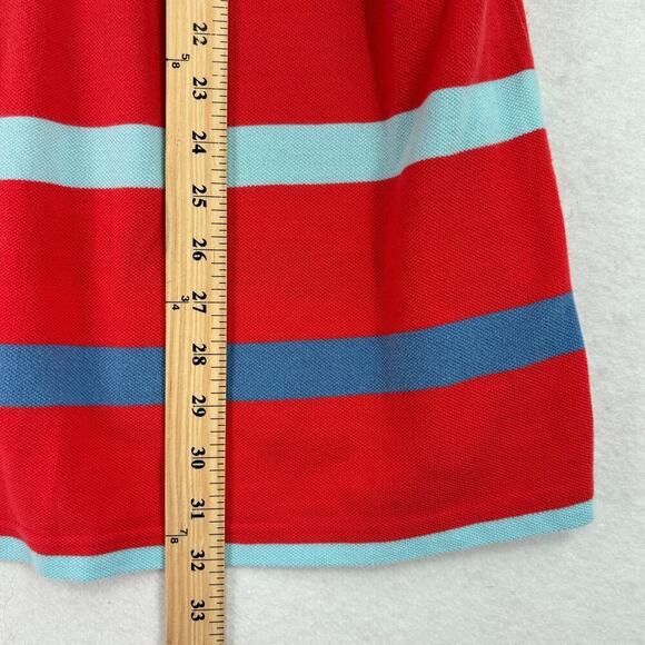 The Foundry Polo Shirt Mens Size L Tall Orange Blue Stripe Textured Knit - Picture 7 of 8
